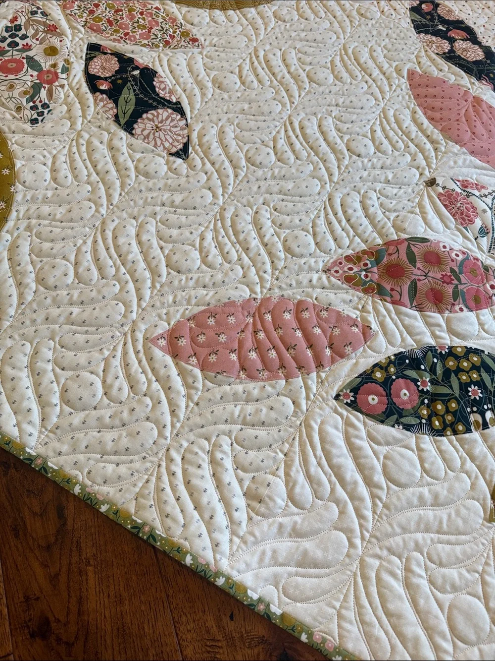 New Beautiful Handmade Floral Quilt